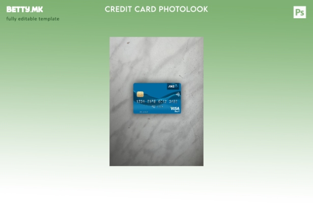 модерен стил Самоа ANZ банка виза дебитна картичка photolook преден шаблон